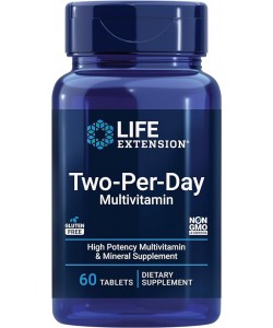 Life Extension Two-Per-Day Multivitamin 60 таблеток, мультивітаміни для прийому двічі на день