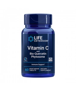 Life Extension Vitamin C and Bio-Quercetin Phytosome 60 вегетаріанських таблеток, вітамін С, посилений ультрапоглинаючою формою кверцетину