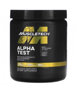Muscletech Alpha Test 240 капсул, комплекс растительных экстрактов с цинком и бором