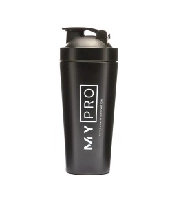 Myprotein Metal Shaker Black 739 ml, металічний чорний шейкер