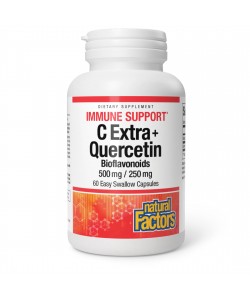 Natural Factors C Extra + Quercetin Bioflavonoids 60 капсул, 500 мг вітаміну С і 250 мг кверцетину
