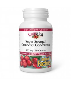 Natural Factors CranRich Super Strength Cranberry Concentrate 90 капсул, концентрат клюквы