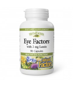 Natural Factors Eye Factors with Lutein 90 капсул, комбинация трав и питательных веществ, для поддержания здоровья глаз