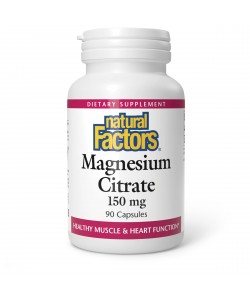 Natural Factors Magnesium Citrate 150 mg 90 капсул, цитрат магния 