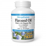 Natural Factors Flaxseed Oil 1000 mg 90 softgels