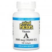 Natural Factors Vitamin A 3000 mcg (10,000 IU) 180 softgels