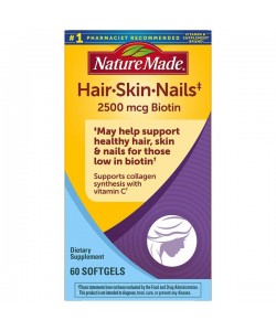 Nature Made Hair Skin Nails 60 капсул, пять ключевых питательных веществ 