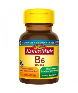 Nature Made B6 100 mg 100 таблеток, B6 с кальцием