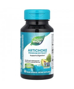 Nature's Way Artichoke Premium Extract 60 капсул, экстракт листьев артишока