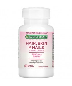 Natures Bounty Hair, Skin & Nails 60 капсул, 16 основних інгредієнтів, включно з антиоксидантами