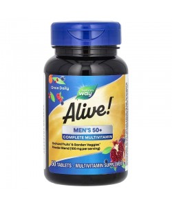 Nature's Way Alive! Men's 50+ Complete Multivitamin 50 таблеток, мультивітаміни для чоловіків від 50 років