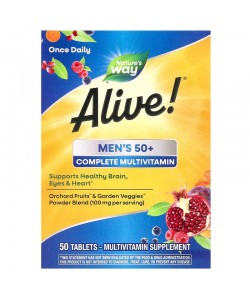 Nature's Way Alive! Men's 50+ Complete Multivitamin 50 таблеток, мультивитамины для мужчин от 50 лет