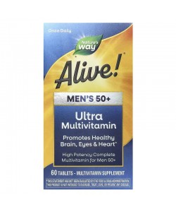 Nature's Way Alive! Men's 50+ Ultra Multivitamin 60 таблеток, мультивітаміни для чоловіків віком 50+