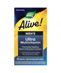 Nature's Way Alive! Men's Ultra Potency Complete Multivitamin 60 таблеток, мультивітаміни для чоловіків