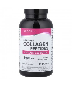 Neocell Grassfed Collagen Peptides + Vitamin C & Biotin 270 таблеток, гідролізовані колагенові пептиди Neocell Grassfed Collagen Peptides + Vitamin C & Biotin 270 таблеток, гідролізовані колагенові пептиди