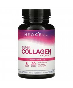 Neocell Super Collagen + C, Type 1&3, 6.000 мг, гідролізовані колагенові пептиди