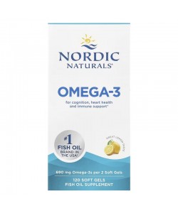 Nordic Naturals Omega-3 690 mg 60 м'яких капсул, омега-3 зі смаком лимона