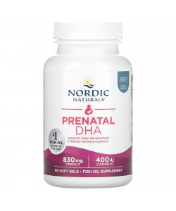 Nordic Naturals Prenatal DHA 90 мягких капсул, пренатальная ДГК