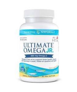 Nordic Naturals Ultimate Omega Junior 680 mg 90 м'яких капсул, омега-3 для дітей віком 6–12 років, зі смаком полуниці