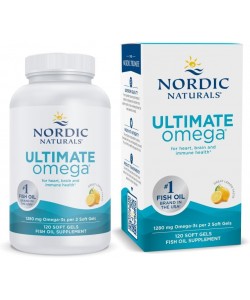 Nordic Naturals Ultimate Omega 1280 mg 120 м'яких капсул, омега-3 зі смаком лимона