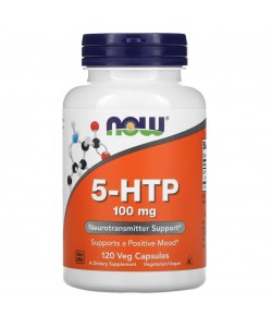 Now Foods 5-HTP 100 mg 120 рослинних капсул, 5-гідроксітриптофан