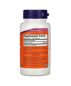 Now Foods Alpha Lipoic Acid 250 mg 60 капсул, альфа-ліпоєва кислота