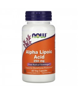 Now Foods Alpha Lipoic Acid 250 mg 60 капсул, альфа-ліпоєва кислота