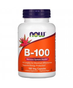 Now Foods B-100 100 капсул, комплекс вітамінів групи B