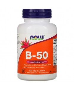 Now Foods B-50 100 капсул, комплекс вітамінів групи B