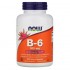 Now Foods B-6 100 mg 250 капсул, пиридоксин, витамин В6