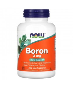 Now Foods Boron 3 mg 250 капсул, бор