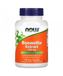 Now Foods Boswellia Extract 250 mg 120 капсул, екстракт босвелії та екстракт кореня куркуми