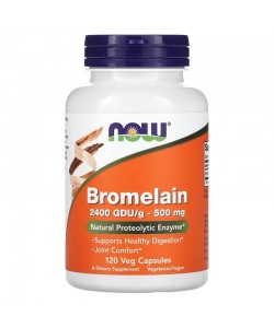 Now Foods Bromelain 500 mg 120 капсул, фермент бромелайн