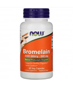 Now Foods Bromelain 500 mg 60 капсул, фермент бромелайн