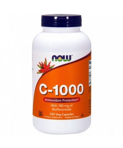 Now Foods C-1000 With 250 mg of Bioflavonoids 100 капсул, вітамін С, флавоноїди, антиоксидант.