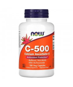 Now Foods C-500 Calcium Ascorbate 100 капсул, витамин С