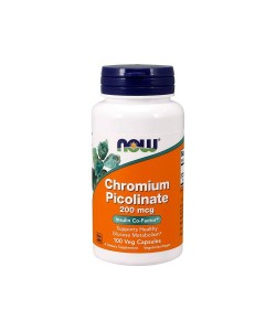 Now Foods Chromium Picolinate 200 mcg 100 капсул, пиколинат хрома