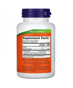 Now Foods Cinnamon Bark 600 mg 120 капсул, кора кориці