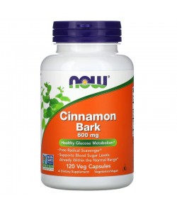 Now Foods Cinnamon Bark 600 mg 120 капсул, кора корицы