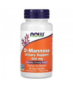 Now Foods D-Mannose 500 mg 60 капсул, D-маноза