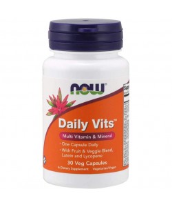 Now Foods Daily Vits 30 капсул, мультивітаміни та мінерали з лютеїном та лікопеном