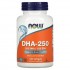 Now Foods DHA-250 120 мягких капсул, докозагексаеновая кислота с добавлением эйкозапентаеновой кислоты 500 DHA / 250 EPA