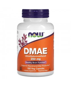 Now Foods DMAE 250 mg 100 капсул, ДМАЭ (диметиламиноэтанол)