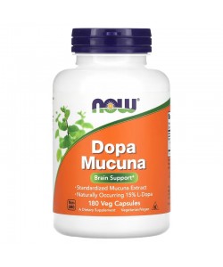 Now Foods Dopa Mucuna 180 капсул, екстракт мукуни