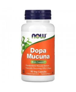 Now Foods Dopa Mucuna 90 капсул, екстракт мукуни