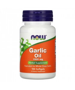 Now Foods Garlic Oil 1500 mg 100 м'яких капсул, часникова олія