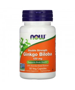 Now Foods Ginkgo Biloba 120 mg 50 капсул, гинкго билоба