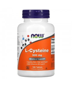 Now Foods L-Cysteine 500 mg 100 таблеток, L-цистеин