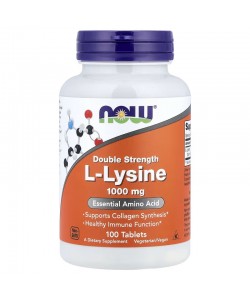 Now Foods L-Lysine 1000 mg 100 таблеток, L-лізин Now Foods L-Lysine 1000 mg 100 таблеток, L-лізин