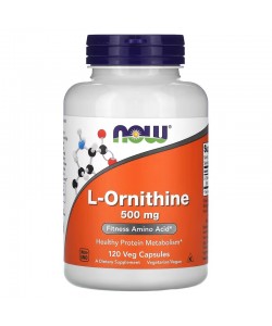 Now Foods L-Ornithine 500 mg 120 капсул, орнитин